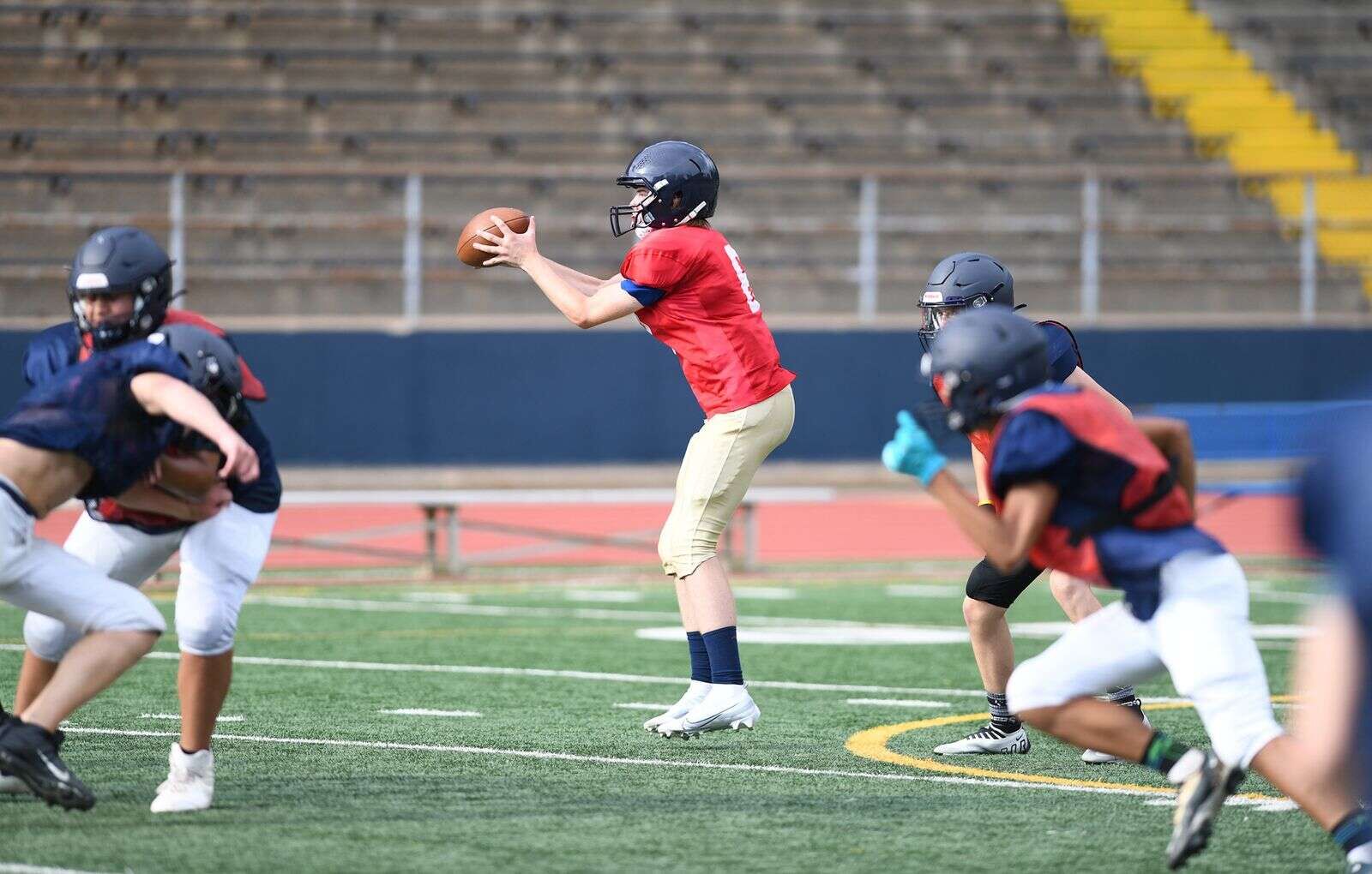 First football of the season: Nevada Union hosts Blue and Gold Scrimmage